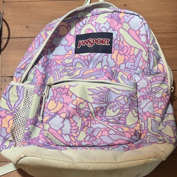 Jansport Handbags - JanSport Pink and Purple Abstract Backpack